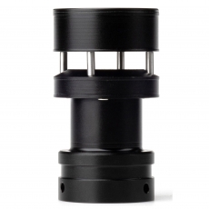 person using crane to move industrial gear box in engineering factory